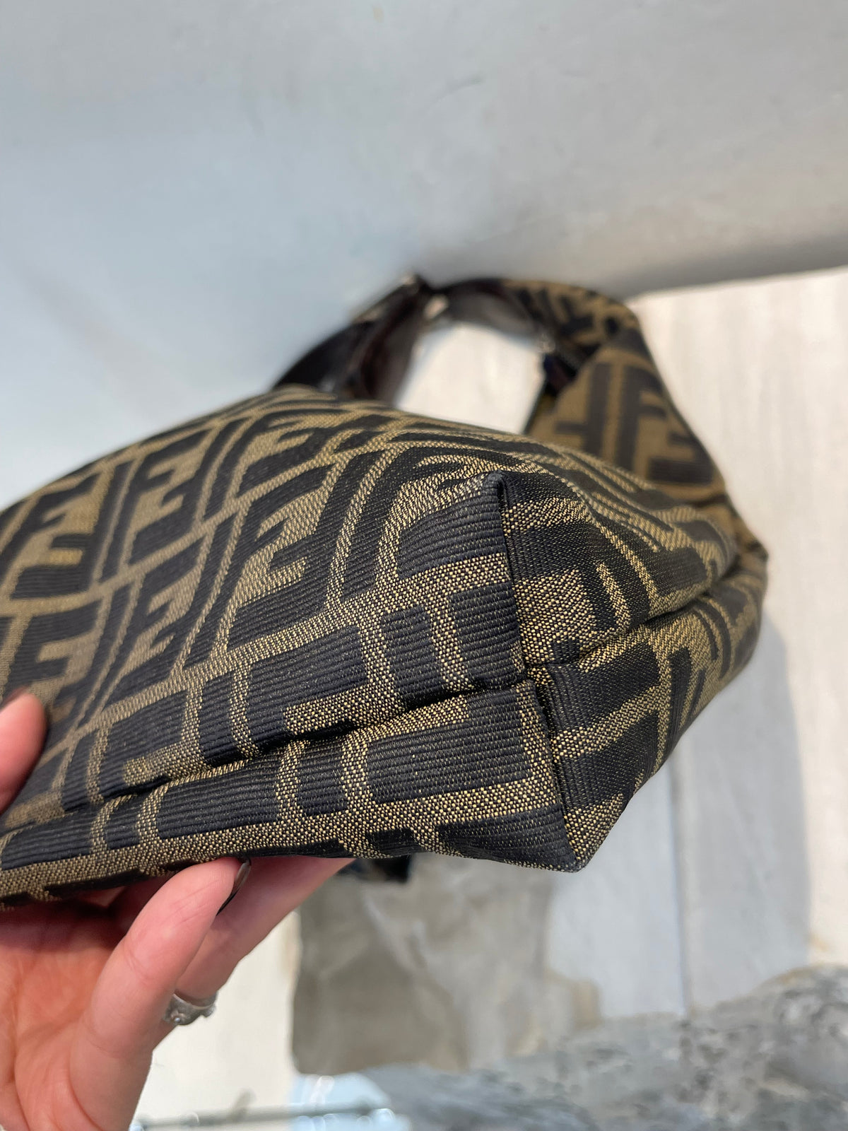 Fendi Zucca Hobo Shoulder Bag